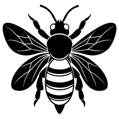 Bee Silhouette Vector, Bee Vector