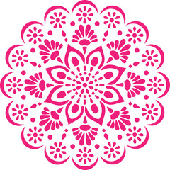 Beautiful flower art and mandala vector design