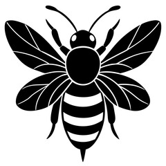 Bee Silhouette Vector, Bee Vector