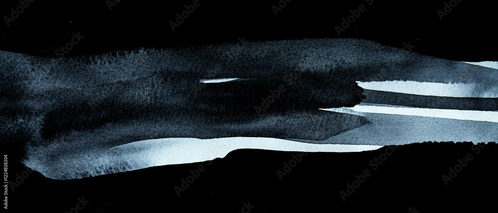 Poster soft watercolor washes create a tranquil atmosphere with gentle blending on a dark background