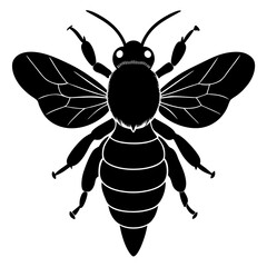 Bee Silhouette Vector, Bee Vector