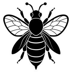 Bee Silhouette Vector, Bee Vector