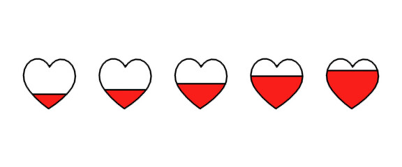 Pixel hearts set. Pixel art heart. Vector 8 bit heart icon © Елена Сорокина