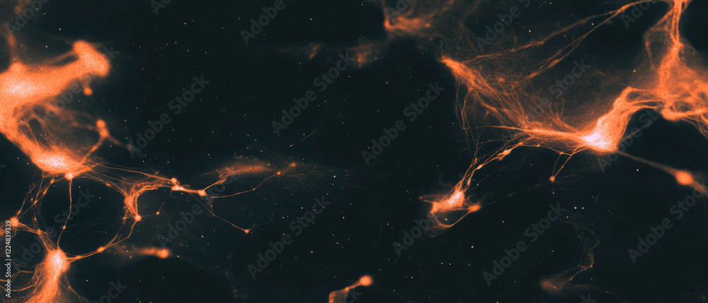 Poster Mystical spider web overlay with glowing threads in a dark fantasy setting
