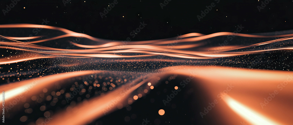 Aufkleber Three-dimensional sparks create a dynamic overlay texture against a dark backdrop
