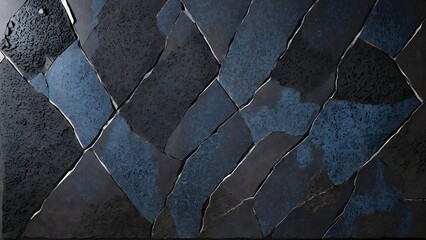 stone surface with a blend of dark basalt and vibrant mineral streaks.