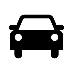 Obraz premium Car black icon isolated. Vector