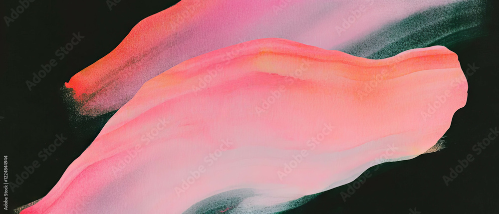 Aufkleber wavy watercolor lines create an abstract texture with space for personalized messages