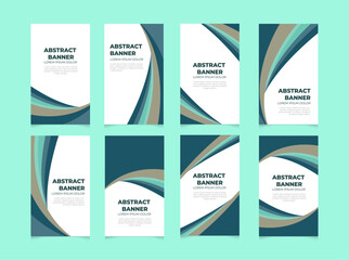 Abstract wave banners Vector illustration. Stand banner, Roll banner. Template brochure, flyer,business card,print