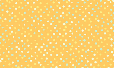 Seamless polka dot vector with geometric circles, perfect for fabric prints, posters, or abstract backgrounds. Trendy pattern for wallpapers and textile designs.