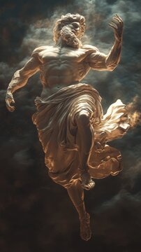 Design Plutus, known in ancient Athens as the god of abundance, completely floating in light