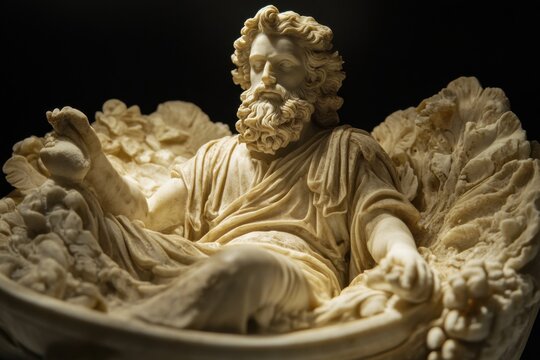 Artistically and spiritually design Plutus, known in ancient Athens as the god of abundance, in a float of light