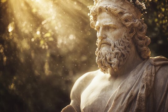 Artistically and spiritually design Plutus, known in ancient Athens as the god of abundance, in a float of light