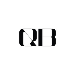 QB monogram logo design letter text name symbol monochrome logotype alphabet character simple logo