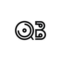 QB monogram logo design letter text name symbol monochrome logotype alphabet character simple logo