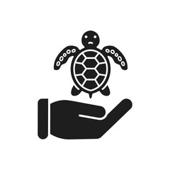Obraz premium Sea Turtle Protection Care Icon