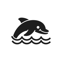 Dolphin Ocean Wave Jump Icon