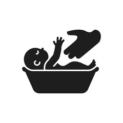 Fototapeta premium Baby Bath Care Time Icon