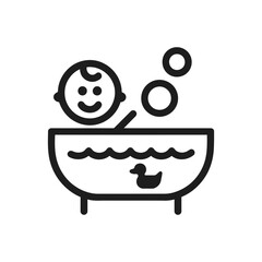 Happy Bath Time Bubbles Icon
