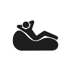 Relaxing On Beanbag Icon