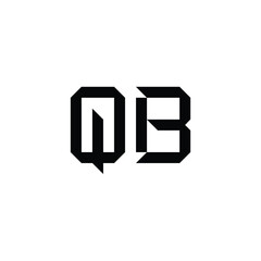 QB monogram logo design letter text name symbol monochrome logotype alphabet character simple logo