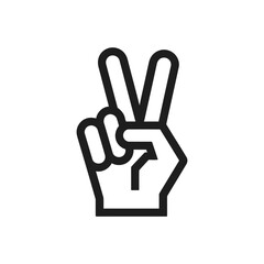 Victory Peace Hand Sign Icon
