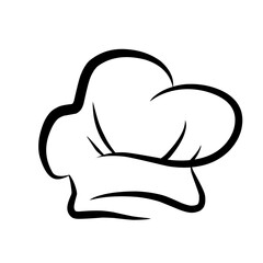 Chef hat hand drawn icon