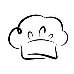 Chef hat hand drawn icon