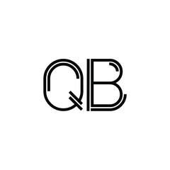 Obraz premium QB monogram logo design letter text name symbol monochrome logotype alphabet character simple logo