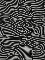 Fototapeta premium Abstract black and white swirling lines, organic pattern.