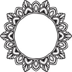 Beautiful flower art and mandala vector design