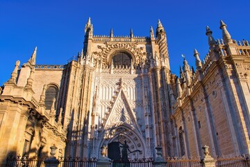 Fototapeta premium The Cathedral of Saint Mary, Seville , Andalusia, Spain