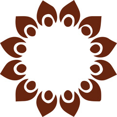 Beautiful flower art and mandala vector design