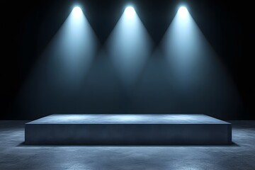 Obraz premium empty stage with spotlight
