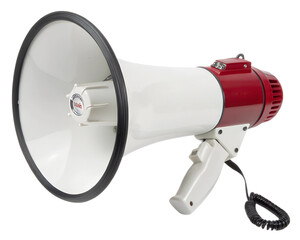 Naklejka premium megaphone isolated on white background.