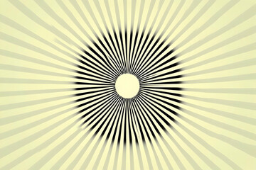 Fototapeta premium Abstract Background with Black and Beige Radial Stripes Creates Visual Interest