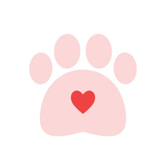 Dog Footprint logo. Footprint graphic. Pet outline.