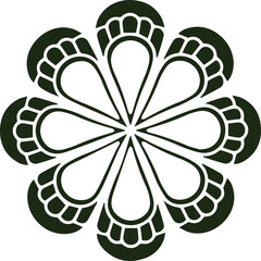 Beautiful flower art and mandala vector design