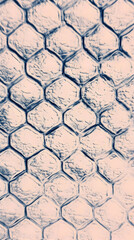Fototapeta premium Intricate Hexagonal Pattern Creates a Textured and Visually Appealing Abstract Background.