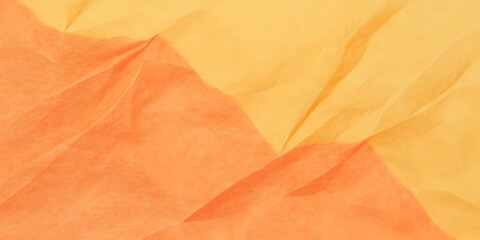 Fototapeta premium Abstract Orange and Yellow Folded Fabric Creates a Soft Textured Background Design
