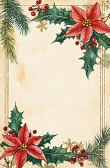 Watercolor floral frame, white background, pastel colors, floral frame border