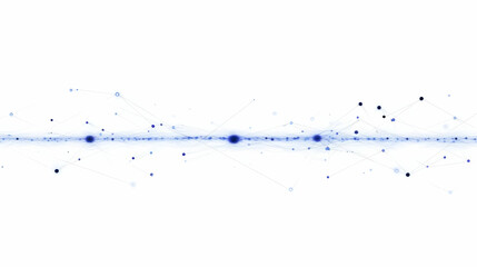 Abstract Blue Network Connects Data Points and Lines Seamlessly Across White Background