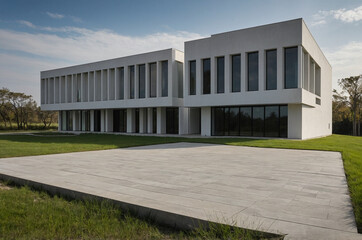 Modern architectural marvels in natural suburban settings