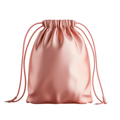 Elegant Rose Gold Satin Drawstring Pouch Bag