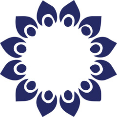 Beautiful flower art and mandala vector design