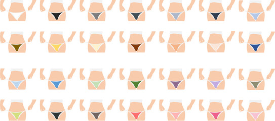 下着のイラストセット