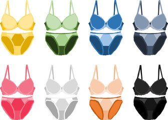 下着のイラストセット