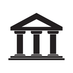 Fototapeta premium government building flat icon vector