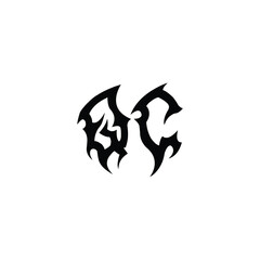 QC monogram logo design letter text name symbol monochrome logotype alphabet character simple logo