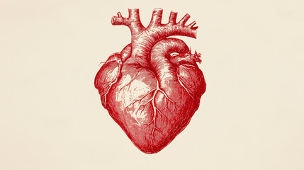hand drawn human heart